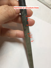 Load image into Gallery viewer, 13.5cm 100% Natural light green black gray Xiu Jade Serpentine hairpin AW31
