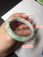 Load image into Gallery viewer, 54mm Certified 100% natural Type A sunny green/white  jadeite jade bangle BK97-0352
