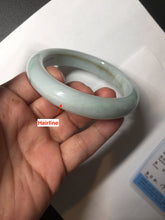 Load image into Gallery viewer, 57mm Certified Type A 100% Natural dark green/white//black Jadeite Jade bangle BK41-8354
