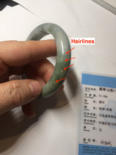 Load image into Gallery viewer, 53.5mm 100% natural certified green/white/light purple jadeite jade bangle AU44-0248
