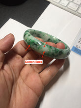 Load image into Gallery viewer, 57mm certified 100% natural sunny green/dark green/white jadeite jade bangle AD117-6634
