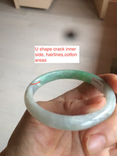 Load image into Gallery viewer, 56.9mm certified 100% natural Type A sunny green jadeite jade bangle L150-5348
