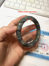 Load image into Gallery viewer, 54.5mm certified Type A 100% Natural dark green/black(青花)/red/brown Jadeite Jade bangle PD126-6288
