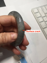 Load image into Gallery viewer, 卖了 55mm certified Type A 100% Natural icy watery yellow black(WuJi) black sesame paste Jadeite Jade bangle AJ79-1293
