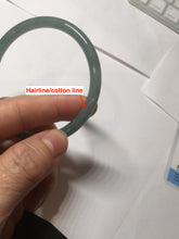 Load image into Gallery viewer, 55mm Certified Type A 100% Natural light green/blue/gray Guatemala slim round cut Jadeite bangle PD65-1469
