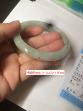 Load image into Gallery viewer, 57.4mm Certified 100% natural Type A light green/yellow/brown jadeite jade bangle m99-6168
