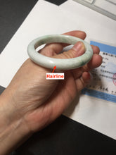 Load image into Gallery viewer, 53mm Certified Type A 100% Natural sunny green white(白底青) Jadeite Jade bangle BP41-3176
