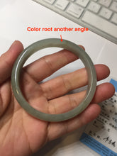 Load image into Gallery viewer, 59.4mm Certified Type A 100% Natural oily dark green gray Jadeite Jade bangle AJ76-8580
