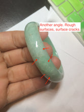 Load image into Gallery viewer, 50.5mm Certified Type A 100% Natural sunny apple green/red Jadeite Jade oval bangle AJ67-0170
