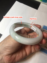 Load image into Gallery viewer, 59.7mm Certified Type A 100% Natural sunny green/white/brown/black Jadeite Jade bangle BK38-8346
