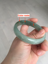 Load image into Gallery viewer, 58.3mm certificated Type A 100% Natural oily dark green Jadeite Jade bangle AJ78-8578
