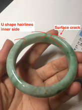 Load image into Gallery viewer, 55.2mm Certified Type A 100% Natural sunny green Jadeite Jade bangle AU6-4440
