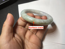 Load image into Gallery viewer, 51mm Certified 100% natural Type A light green purple brown chubby round cut jadeite jade bangle BQ15-5802
