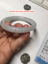 Load image into Gallery viewer, 56mm Certified Type A 100% Natural light green/purple/white round cut Jadeite bangle PD102-4908
