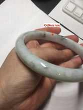 Load image into Gallery viewer, 74.4mm certified Type A 100% Natural light green white round cut plus size Jadeite Jade bangle BP173-1261
