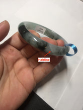 Load image into Gallery viewer, 53mm certified 100% natural Type A icy watery dark green brown jadeite jade bangle AH102-4492
