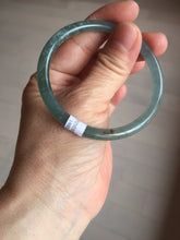 Load image into Gallery viewer, 53.5mm Certified Type A 100% Natural light green/blue slim round cut Guatemala Jadeite bangle PB128-1480
