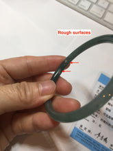 Load image into Gallery viewer, 56.5mm Certified Type A 100% Natural icy watery green/blue/black/gray slim round cut Guatemala Jadeite bangle PC67-7027
