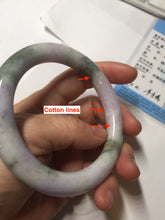 Load image into Gallery viewer, 58.8mm Certified Type A 100% Natural earthy brown green purple yellow jadeite Jade bangle  PB162-1102
