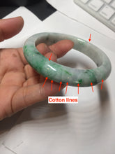 Load image into Gallery viewer, 54.6mm certified Type A 100% Natural sunny green white purple Jadeite Jade bangle BQ46-4148
