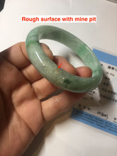 Load image into Gallery viewer, 55.2mm Certified Type A 100% Natural sunny green Jadeite Jade bangle AU6-4440
