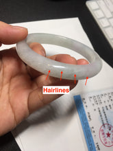 Load image into Gallery viewer, 62.3mm Certified Type A 100% Natural icy watery light green white purple Jadeite bangle Q137-2882
