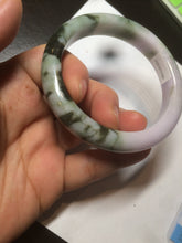 Load image into Gallery viewer, 56.3mm certified 100% natural Type A dark green/purple  jungle camouflage color jadeite jade bangle AX77-5285
