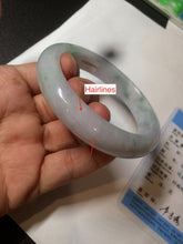 Load image into Gallery viewer, 56.2mm certified Type A 100% Natural green/purple/white Jadeite Jade bangle AY74-5914
