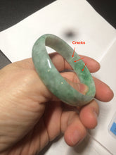 Load image into Gallery viewer, 51.7mm certified 100% natural Type A sunny green/gray jadeite jade bangle BK6-3358
