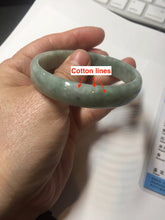 Load image into Gallery viewer, 53.7mm certified Type A 100% Natural green thin Jadeite Jade bangle D135-2831
