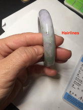 Load image into Gallery viewer, 56.5mm certified 100% natural type A sunny green/purple jadeite jade bangle BK66-4031
