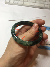 Load image into Gallery viewer, 50.5mm Certified type A 100% Natural oily dark green oval Jadeite Jade bangle PD131-6248
