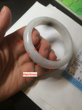 Load image into Gallery viewer, 57.9mm certified type A 100% Natural light green/white jadeite jade bangle AY53-1460
