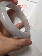 Load image into Gallery viewer, 60.5mm certified Type A 100% Natural light green purple chubby Jadeite Jade bangle PA116-9531
