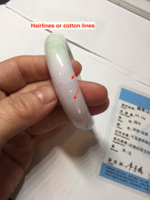 Load image into Gallery viewer, 56.9mm certified Type A 100% Natural sunny green/purple/white(白底青) Jadeite Jade bangle BF140-4079
