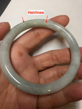 Load image into Gallery viewer, 55mm Certified Type A 100% Natural light green round cut Jadeite Jade bangle F140-8162
