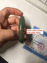 Load image into Gallery viewer, 57.7mm certified Type A 100% Natural oliy dark green/black Jadeite Jade bangle BL121-9425
