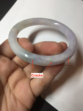 Load image into Gallery viewer, 56.5mm 100% natural type A white/purple/blue/green round cut jadeite jade bangle BL117-9431
