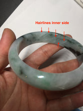 Load image into Gallery viewer, 57mm Certified Type A 100% Natural sunny green/dark green Jadeite Jade bangle AM94-2724
