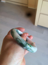 Load image into Gallery viewer, 60.5mm certified 100% natural type A sunny green/dark green/ purple/white  jadeite jade bangle BH32-5433
