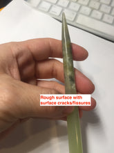 Load image into Gallery viewer, 20.5cm 100% Natural light green yellow black Xiu Jade Serpentine hairpin AW14
