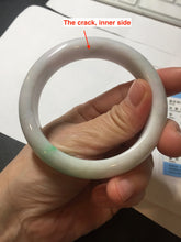 Load image into Gallery viewer, 56.5mm certified Type A 100% Natural sunny green/purple/white(白底青) Jadeite Jade bangle BF139-4075
