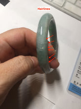 Load image into Gallery viewer, 56.9mm certified 100% natural Type A green white gray jadeite jade bangle BP174-9549
