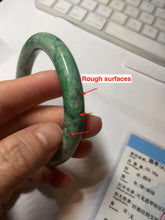 Load image into Gallery viewer, 58.2mm certified Type A 100% Natural sunny green round cut Jadeite Jade bangle BS87-9880
