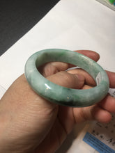 Load image into Gallery viewer, 卖了 53mm 100% natural certified sunny green/dark green jadeite jade bangle BK80-5244
