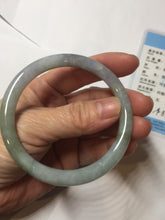 Load image into Gallery viewer, 56.3mm certified 100% natural Type A green gray purple slim round cut jadeite bangle PD161-6334
