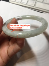 Load image into Gallery viewer, 58.9mm certified 100% natural type A icy watery light green white round cut jadeite jade bangle BS83-(1099)
