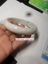 Load image into Gallery viewer, 64.8mm Certified Type A 100% Natural sunny green/white/beige chubby Jadeite Jade bangle GL26-3-4015
