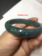 Load image into Gallery viewer, 59.5mm Certified Type A 100% Natural dark green/light blue/gray/black Guatemala Jadeite bangle BQ29-1457
