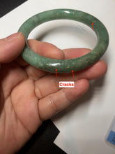 Load image into Gallery viewer, 55.3mm Certified 100% natural Type A dark green/brown round cut jadeite jade bangle BM11-5374
